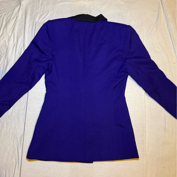 Vintage Simon Chang Women's Blazer in Purple and Black - Picture 6 of 6